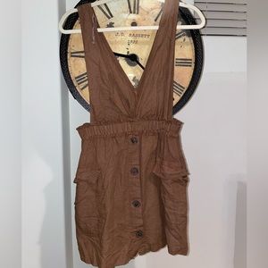 Zara brown dress , overall dress